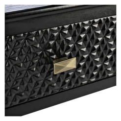 Console Tables-Kirkland's Home Onyx Raised Texture Diamond Console Table Black