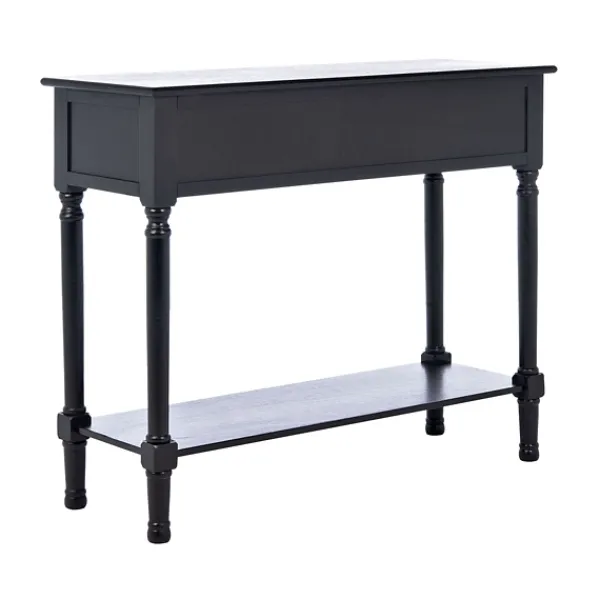 Console Tables-Kirkland's Home Onyx Raised Texture Diamond Console Table Black