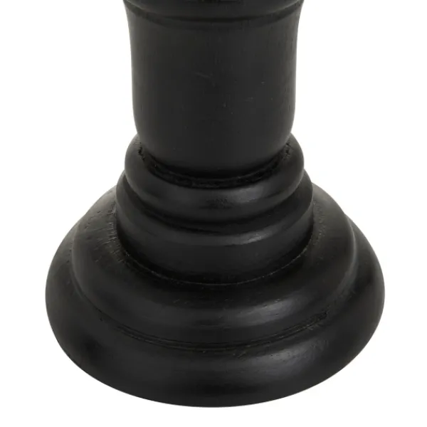 Candle Holders-Kirkland's Home Onyx Turned Wood 3-Pc. Candle Holder Set Black