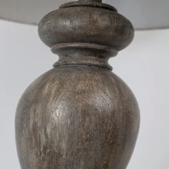 Table Lamps-Kirkland's Home Opal Rustic Wood Table Lamps, Set Of 2 Gray
