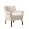 Accent Chairs-Kirkland's Home Open Back Mid-Century Modern Nicoli Armchair Ivory