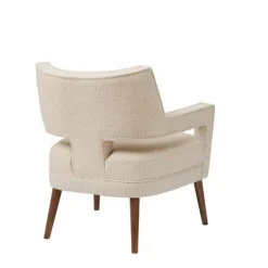 Accent Chairs-Kirkland's Home Open Back Mid-Century Modern Nicoli Armchair Ivory