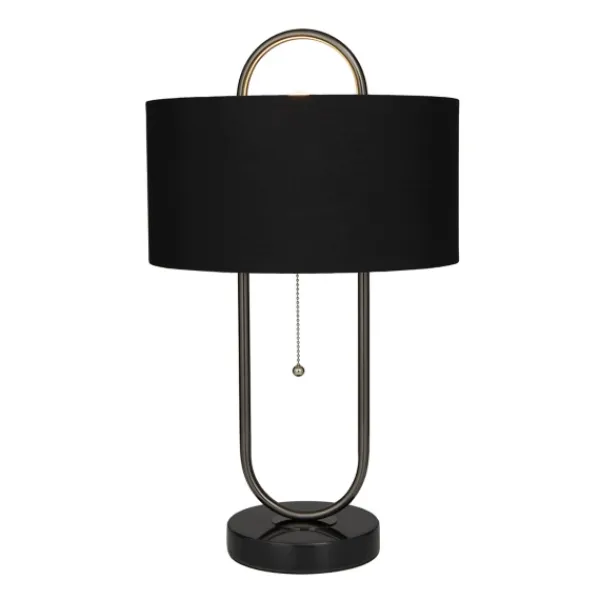 Table Lamps-Kirkland's Home Open Metal Loop Table Lamp Black