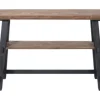 Console Tables-Kirkland's Home Open Pine Wood Sawhorse Console Table Brown