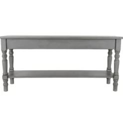 Benches & Ottomans-Kirkland's Home Open Shelf Bench Gray