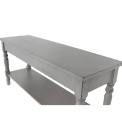 Benches & Ottomans-Kirkland's Home Open Shelf Bench Gray
