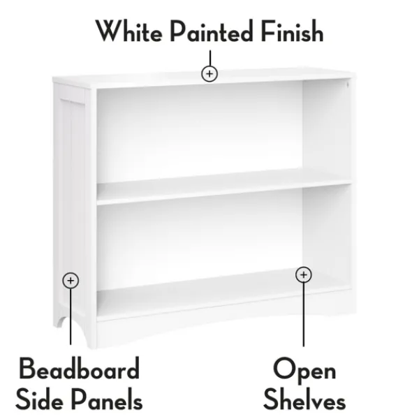 Bookshelves-Kirkland's Home 2-Open Shelf Bookcase White