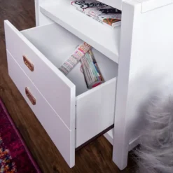 Accent & End Tables-Kirkland's Home Open Shelf Wood Accent Table White