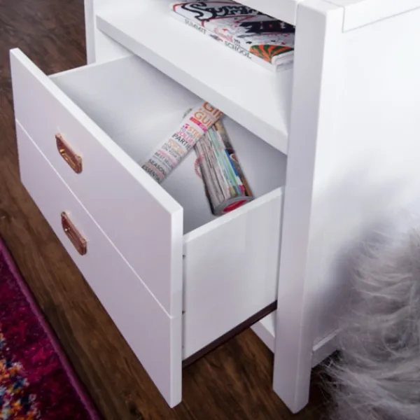 Accent & End Tables-Kirkland's Home Open Shelf Wood Accent Table White