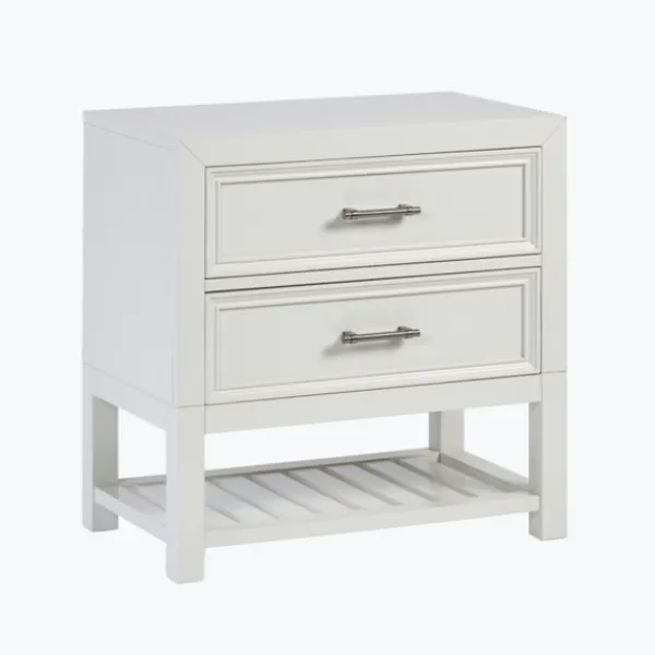 Nightstands-Kirkland's Home Open Slat Serena Nightstand White
