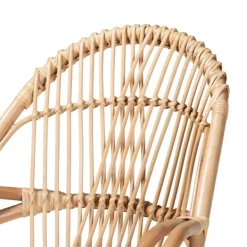 Accent Chairs-Kirkland's Home Open Woven Rattan Accent Chair White