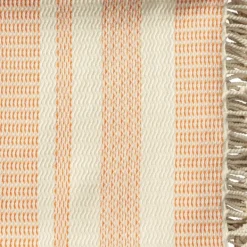 Blankets & Throws-Kirkland's Home Orange And White Stripes Cotton Throw Orange/White