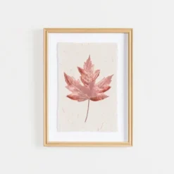 Framed Art-Kirkland's Home Orange Maple Leaf Framed Art Print White/Orange