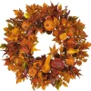 Wreaths-Kirkland's Home Orange Pumpkin Gourd And Berry Wreath Orange/Multi