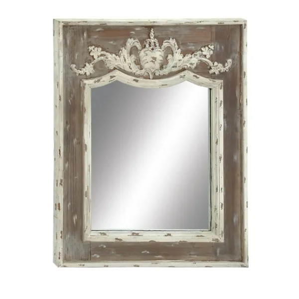 Decorative Mirrors-Kirkland's Home Ornate Antique White Wood Wall Mirror