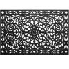 Doormats-Kirkland's Home Ornate Art Deco Rubber Doormat, 36X24 In. Black