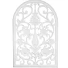 Wall Plaques-Kirkland's Home Ornate Floral Wooden Arch Wall Plaque White