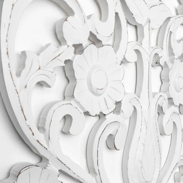 Wall Plaques-Kirkland's Home Ornate Floral Wooden Arch Wall Plaque White