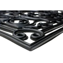 Doormats-Kirkland's Home Ornate Penelope Durable Rubber Doormat, 36X24 In. Black