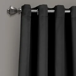 Curtains & Drapes-Kirkland's Home Out Curtain Panel Set, 84 In. Black