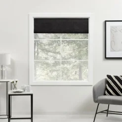 Curtains & Drapes-Kirkland's Home Out Roman Shade, 27 In. Black