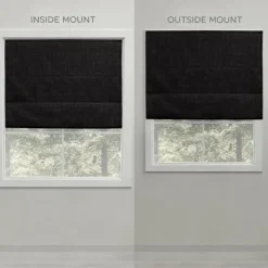 Curtains & Drapes-Kirkland's Home Out Roman Shade, 27 In. Black