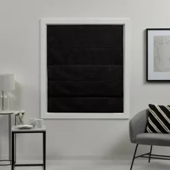 Curtains & Drapes-Kirkland's Home Out Roman Shade, 23 In. Black