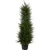 Trees & Topiaries-Kirkland's Home Outdoor Cypress Tree In Black Nursery Planter