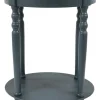 Accent & End Tables-Kirkland's Home Oval Antique Navy Accent Table Blue