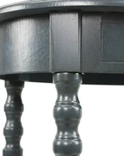 Accent & End Tables-Kirkland's Home Oval Antique Navy Accent Table Blue