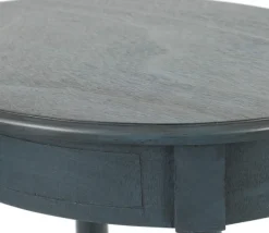 Accent & End Tables-Kirkland's Home Oval Antique Navy Accent Table Blue