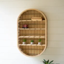 Shelves-Kirkland's Home Oval Rattan Wall Shelf
