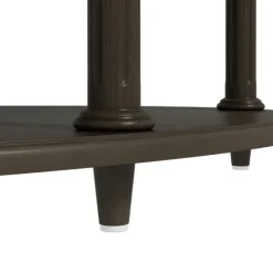 Coffee Tables-Kirkland's Home Oval Wood 2-Tier Coffee Table Brown