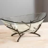Decorative Bowls & Jars-Kirkland's Home Oversized Glass Bowl With Twig Base Clear/Brown