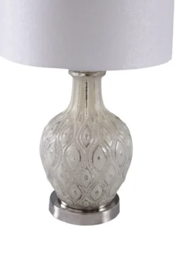 Table Lamps-Kirkland's Home Painted Mercury Glass Table Lamp White/Silver