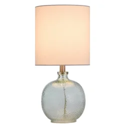 Table Lamps-Kirkland's Home Pale Blue Tinted Glass Jug Table Lamp White