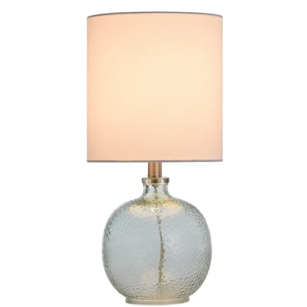 Table Lamps-Kirkland's Home Pale Blue Tinted Glass Jug Table Lamp White