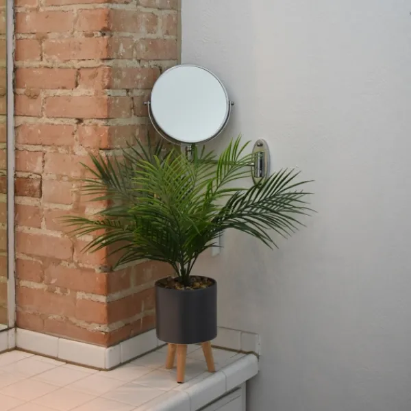 Arrangements & Greenery-Kirkland's Home Palm Arrangement In Gray Footed Pot Green/Gray