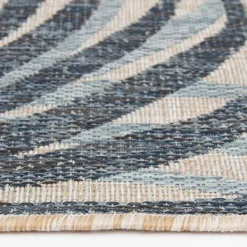 Outdoor Rugs-Kirkland's Home Palm Fronds Lava Indoor/Outdoor Area Rug, 5X7 Blue