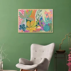 Framed Art-Kirkland's Home Palm Heavan Framed Canvas Art Print Multi
