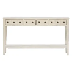 Console Tables-Kirkland's Home Paloma Cream 4-Drawer Console Table Ivory
