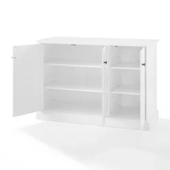 Cabinets & Sideboards-Kirkland's Home Paneled 3-Door Sideboard Cabinet White