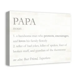Wall Quotes & Signs-Kirkland's Home Papa Definition Wall Plaque Gray/White