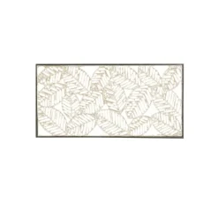 Wall Plaques-Kirkland's Home Paper Cloaked Leaves Metal Plaque White
