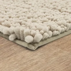 Bathroom Rugs-Kirkland's Home Parchment Lofty Pile Chenille Bath Mat, 45 In. Tan