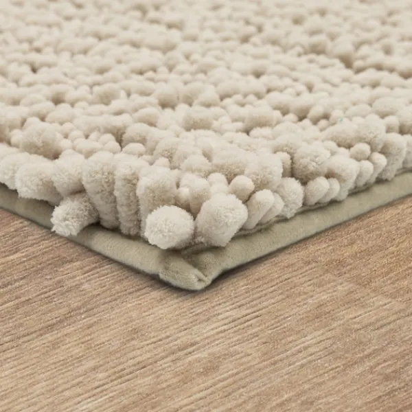 Bathroom Rugs-Kirkland's Home Parchment Lofty Pile Chenille Bath Mat, 45 In. Tan