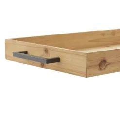 Decorative Trays-Kirkland's Home Parquet Fir Wood Decorative Tray Tan