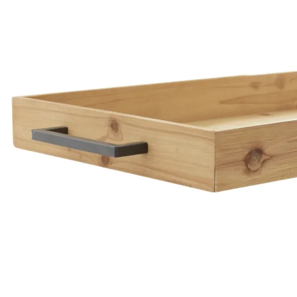 Decorative Trays-Kirkland's Home Parquet Fir Wood Decorative Tray Tan