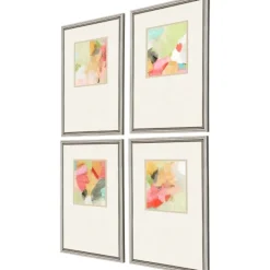 Framed Art-Kirkland's Home Pastel Splash Framed Art Prints, Set Of 4 Multi