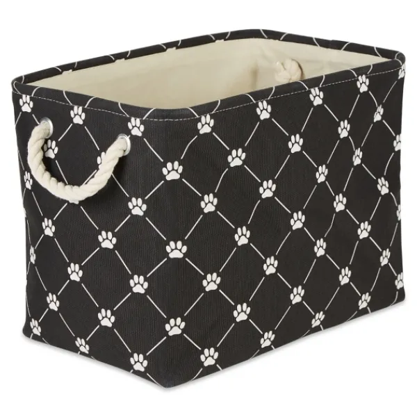 Baskets & Boxes-Kirkland's Home Paw Trellis Rectangle Basket, 14 In. Black